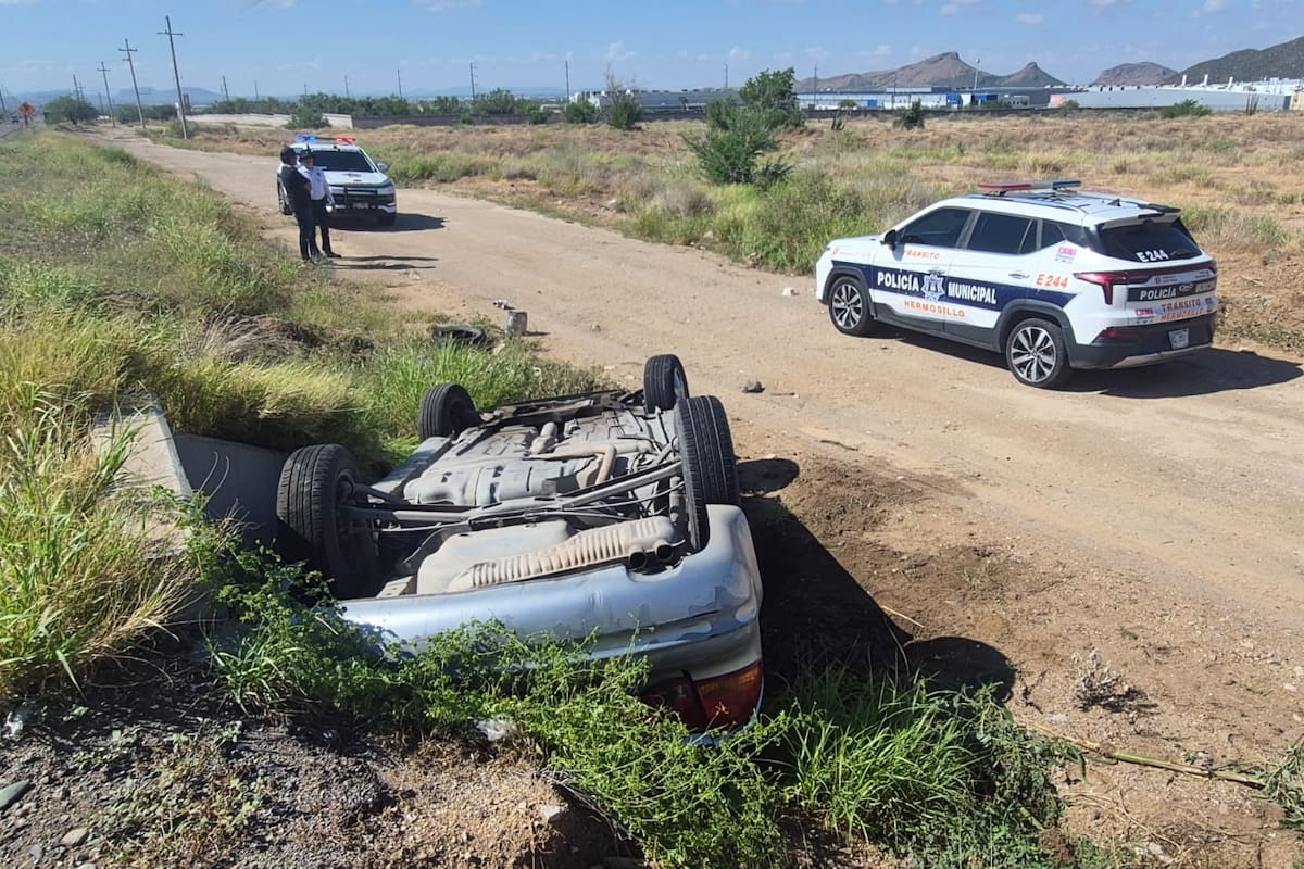 Dos personas resultan lesionadas tras volcamiento en Parque Industrial Norte