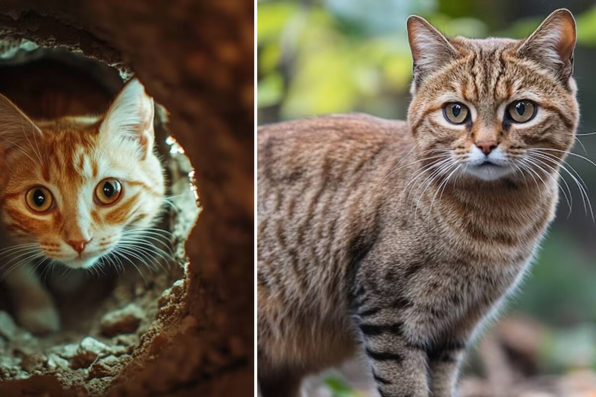 Este gato naranja escapó de una granja, recorrió 8 km para reencontrarse con el hombre que lo había rescatado