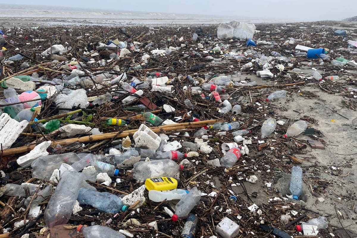 Lluvias “destapan” la basura de Rosarito; playas y avenidas amanecen cubiertas deshechos tras temporal