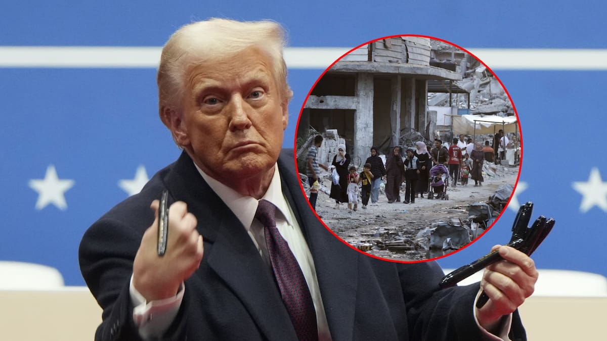 Donald Trump, presidente de Estados Unidos, propone que los palestinos sean desplazados de la Franja de Gaza para tomar el control de la región. | AP