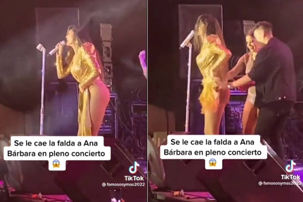 VIDEO: A Ana Bárbara se le cayó la falda durante un concierto