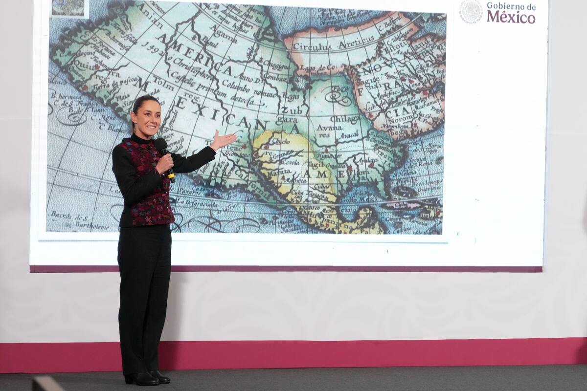 Claudia Sheinbaum propuso en su mañanera del 8 de enero llamar América Mexicana a Estados Unidos. Foto: Presidencia de México