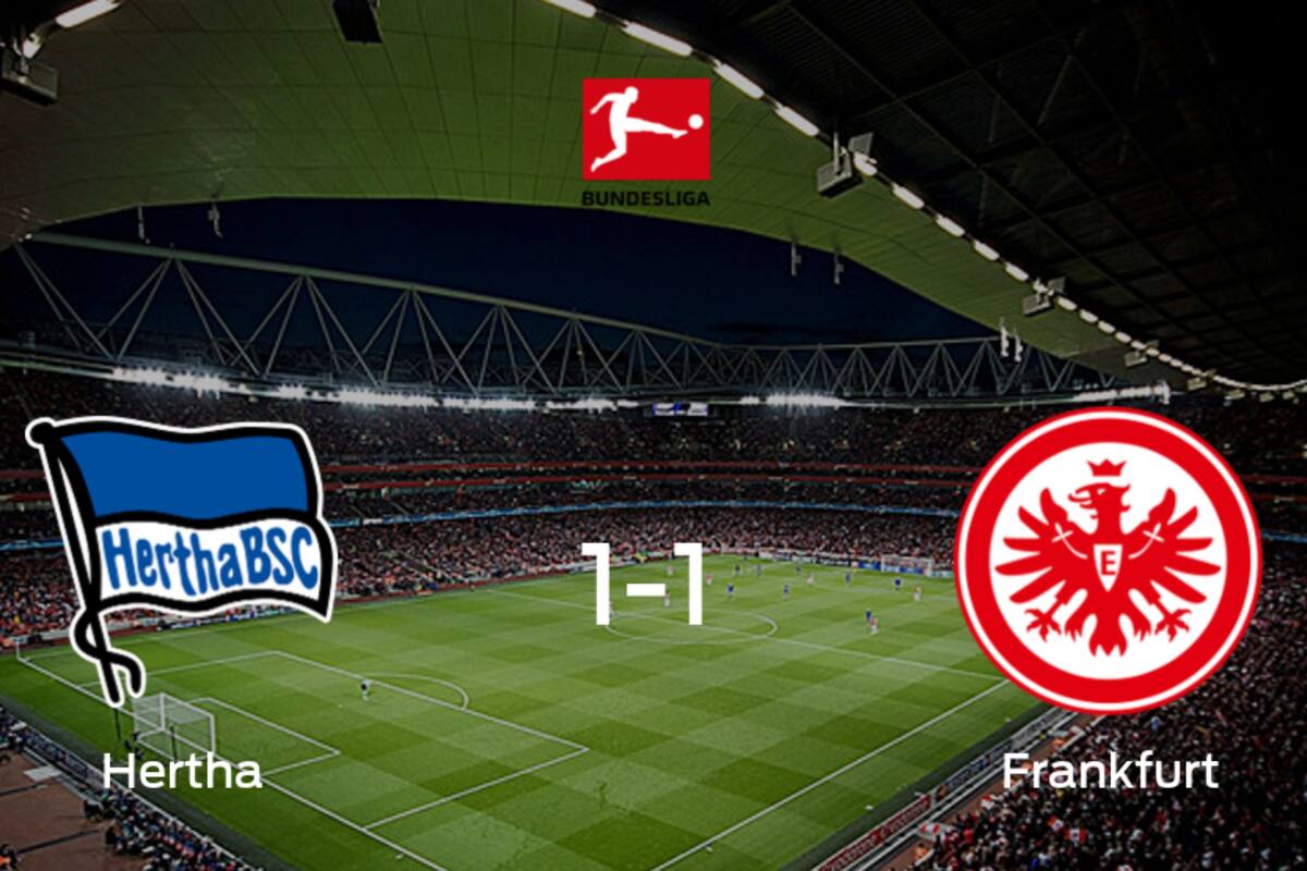 Hertha Berlín y Eintracht Frankfurt se reparten los puntos y empatan 1-1