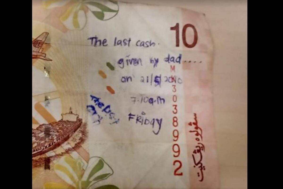 Encuentra un billete con un desgarrador mensaje y su dueña aparece gracias a las redes sociales