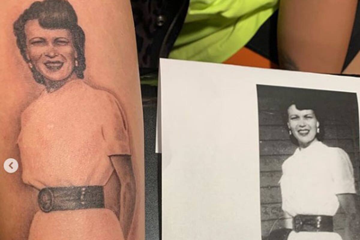 Demi Lovato se tatúa imagen de su bisabuela en el brazo