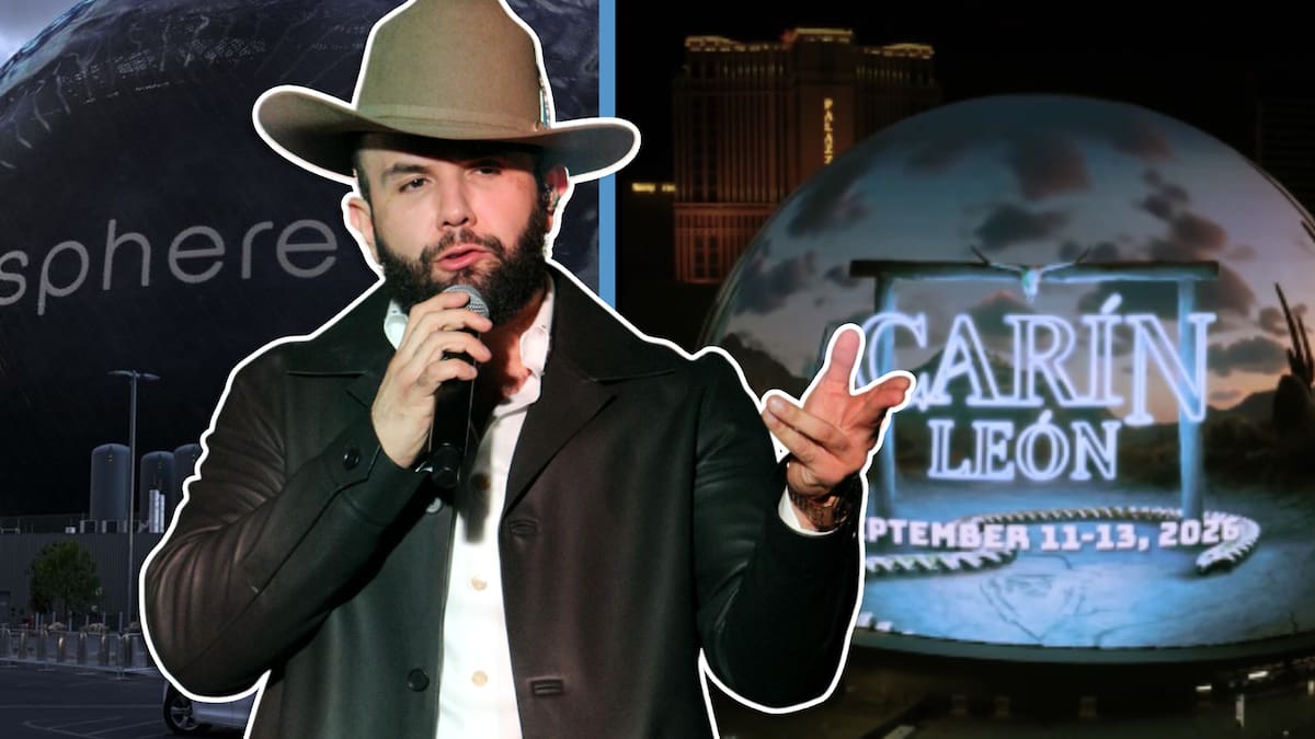 Carín León llevará su música y raíces sonorenses a The Sphere de Las Vegas en tres shows únicos en septiembre 2026. / Foto: Especial