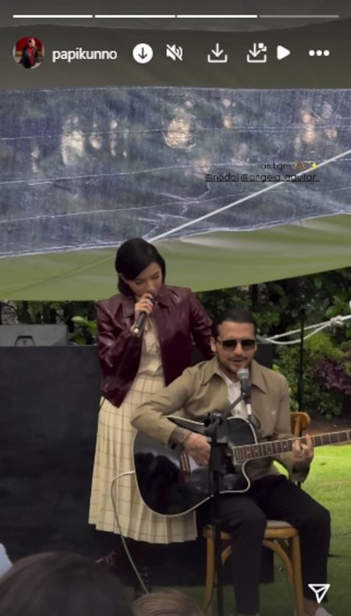 Ángela Aguilar y Christian Nodal interpretan "Eso y Más" / Instagram @papikunno