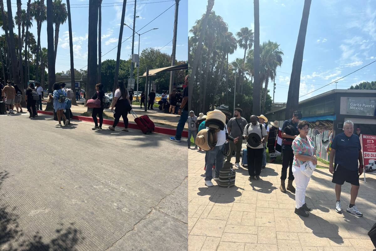 Muchos de los que esperaban cruzar a Estados Unidos habían asistido al Baja Beach Fest en Rosarito el pasado fin de semana.