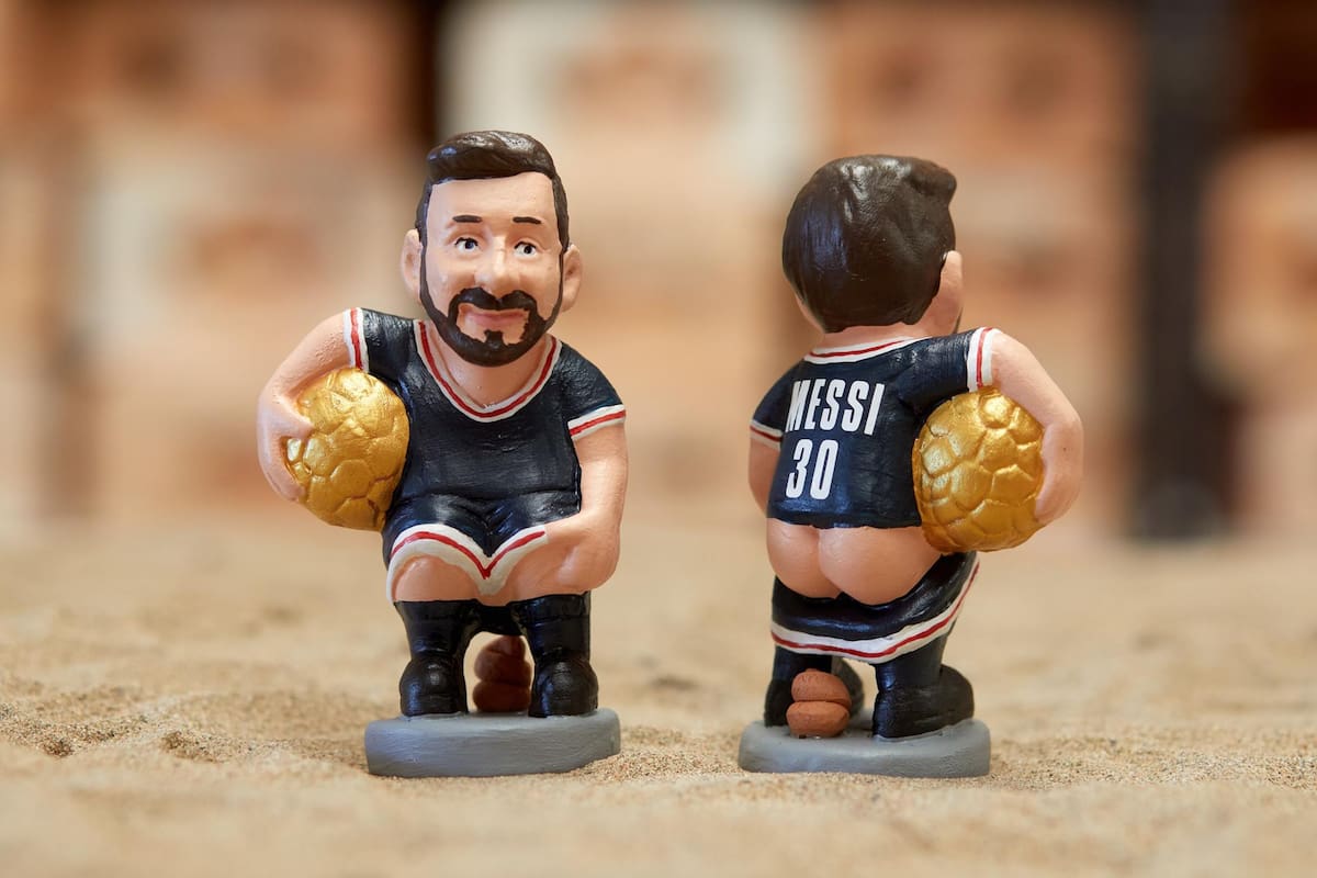 Figura de Messi defecando protagonista en los nacimientos de Cataluña
