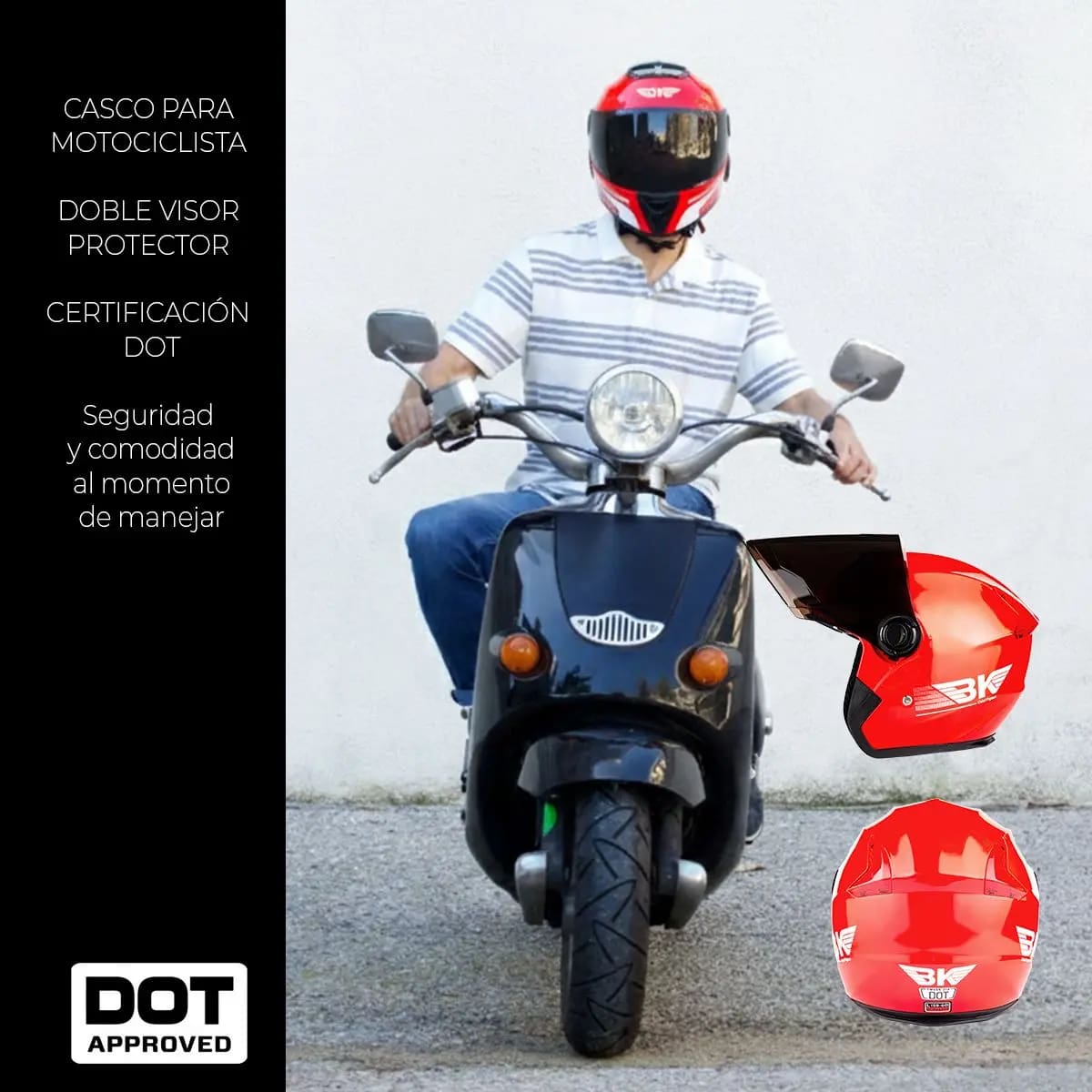 Casco para motocicleta TUOMO Doble Visor | Mercado Libre