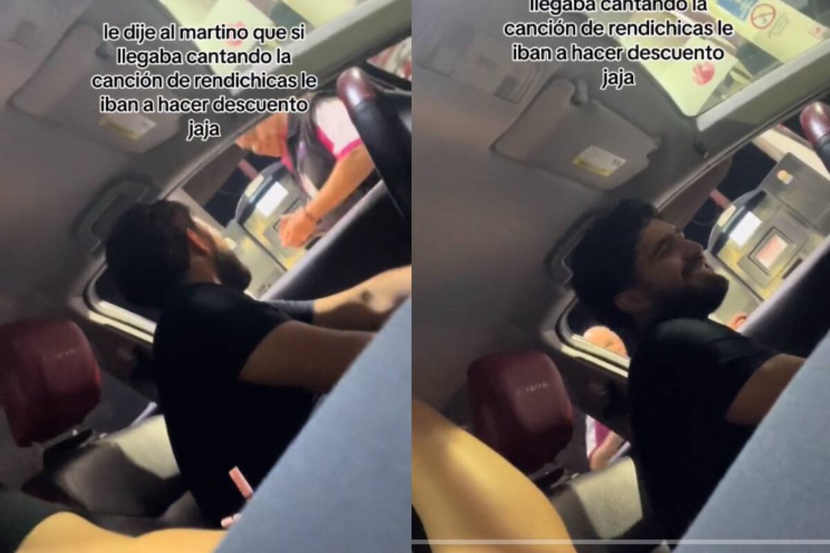 VIRAL: mujer convence a su novio de cantarle al empleado de gasolinera para recibir un descuento