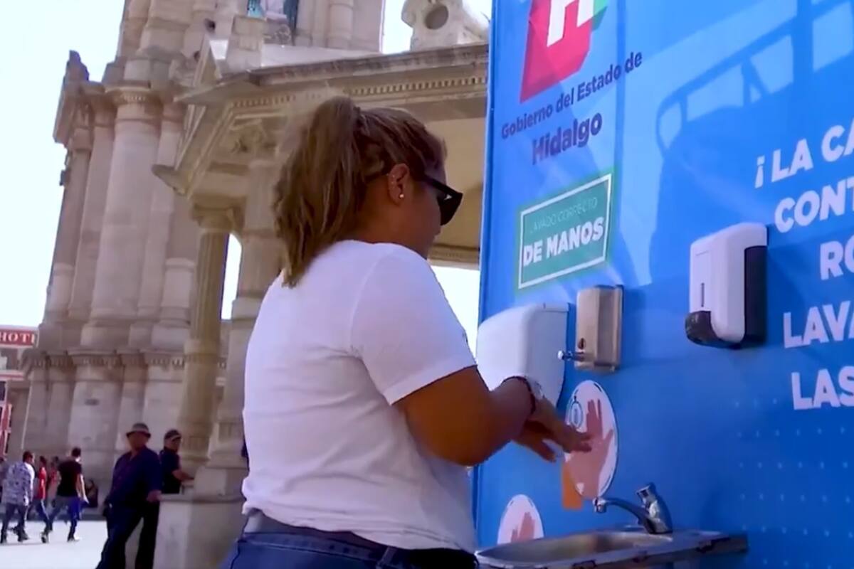 Instalan 114 lavamanos en 43 municipios de Hidalgo