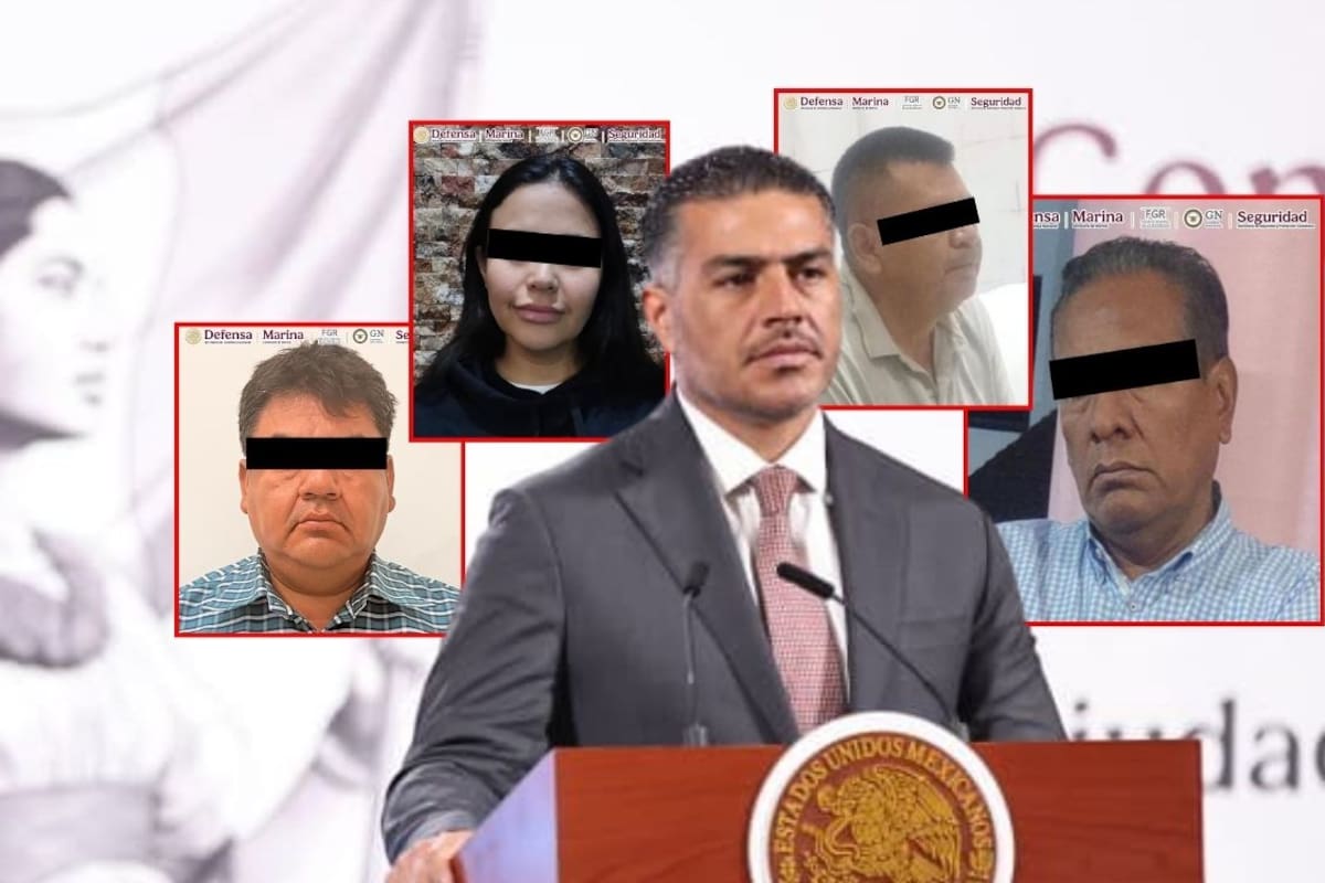 La “Operación Enjambre” en Morelos llevó a la detención de Agustín “N”, alcalde de Atlatlahucan e Irving “N”, un exedil de Yecapixtla, y Harfuch confirmó que ya buscan al alcalde de Cuautla por investigaciones contra extorsión