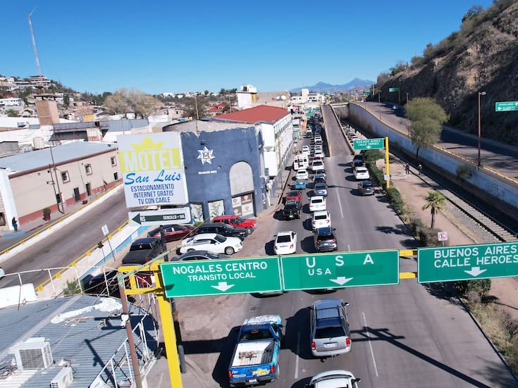 ¿Vas a viajar esta puente vacacional?: Esperan filas kilométricas para ingresar a Estados unidos desde garitas de Nogales
