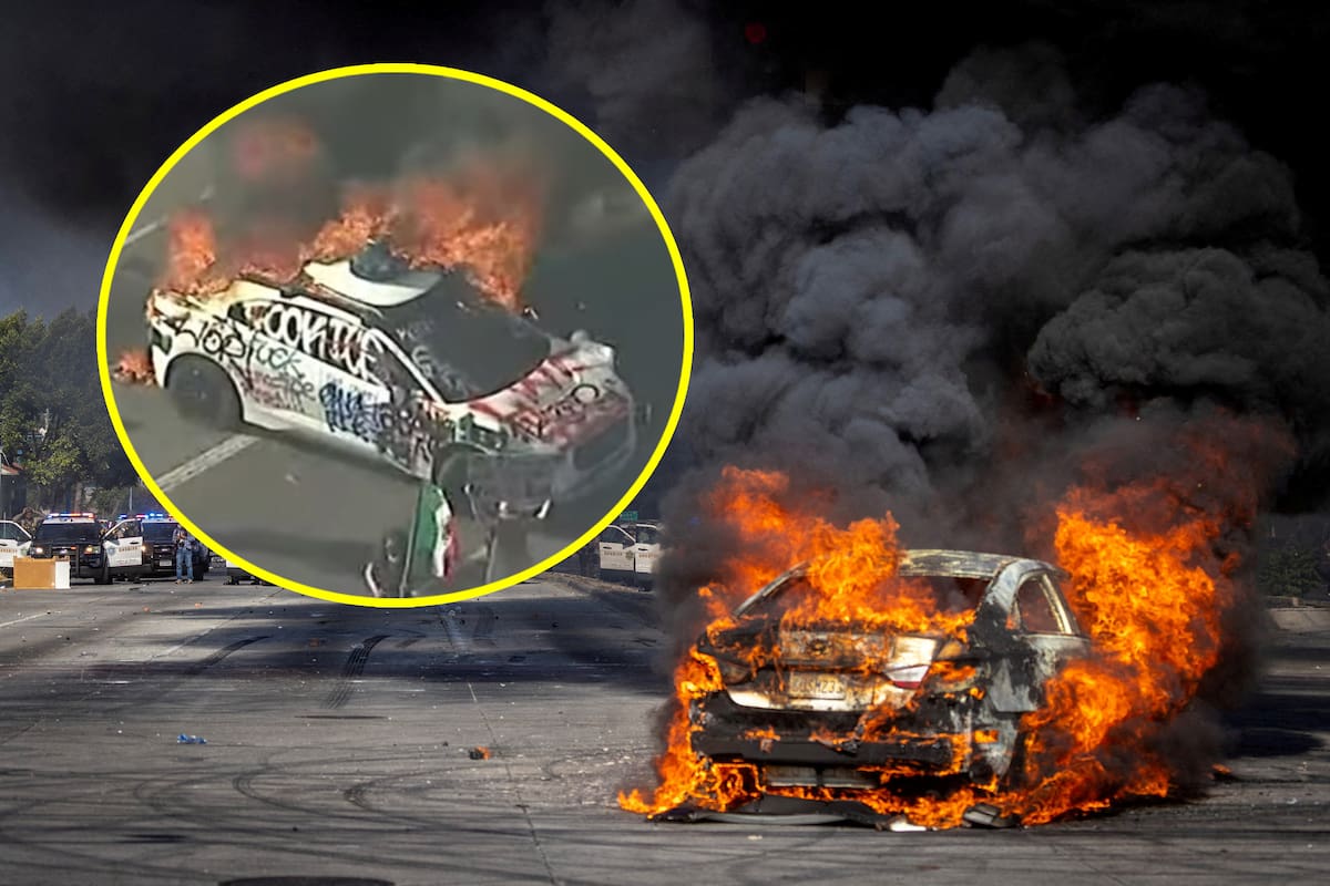 Cuánto cuesta un auto Waymo incendiado en las protestas en Los Ángeles contra ICE por políticas migratorias de Donald Trump