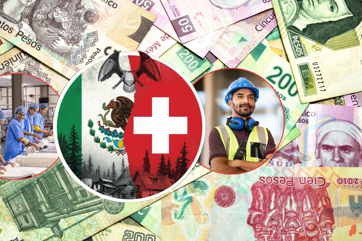 Un mexicano ganaría $9,158 pesos por 48 horas de trabajo en Suiza, frente a los $1,673 que recibe en México