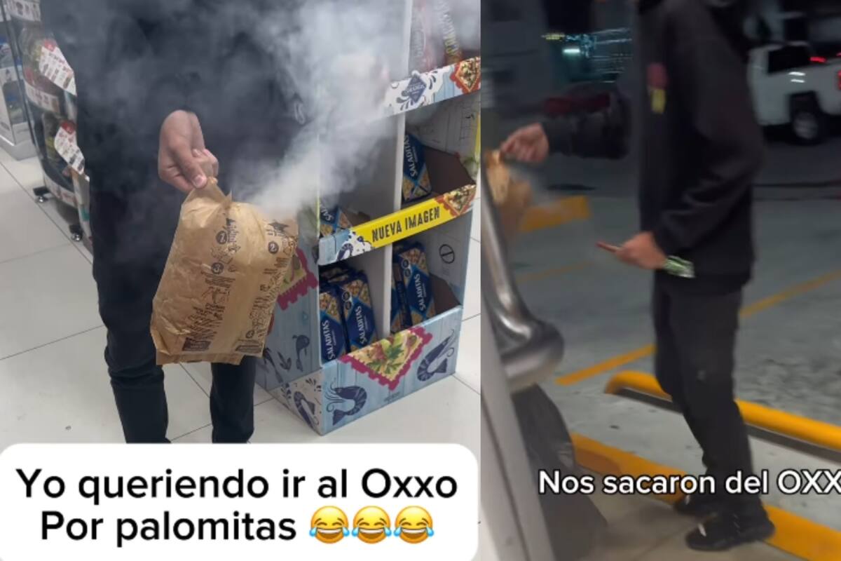 Hombre va al Oxxo a preparar palomitas y casi provoca un incendio