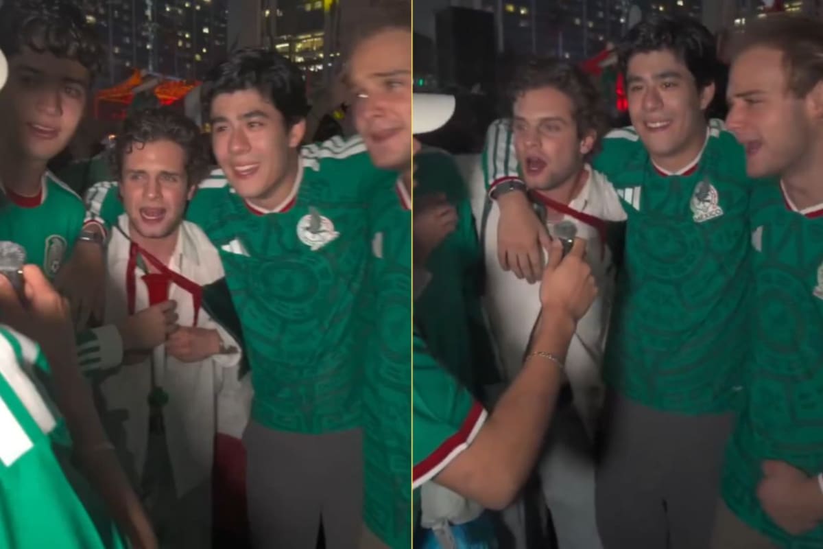 Entre festejos y alcohol, aficionado mexicano sorprende con mensaje sobre desaparecidos tras triunfo ante Corea (VIDEO)