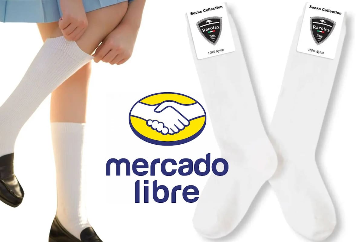 Las calcetas escolares blancas Racotex que Mercado Libre vende con 43% de descuento, ideales para este regreso a clases
