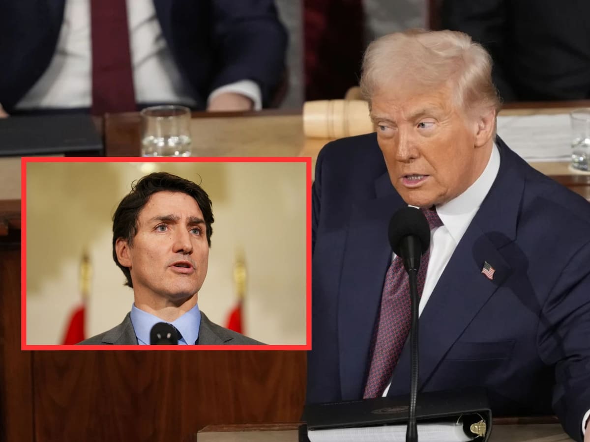 Donald Trump acusó a Justin Trudeau de utilizar el tema arancelario como pretexto para mantenerse en el poder. | Crédito: AP/EFE