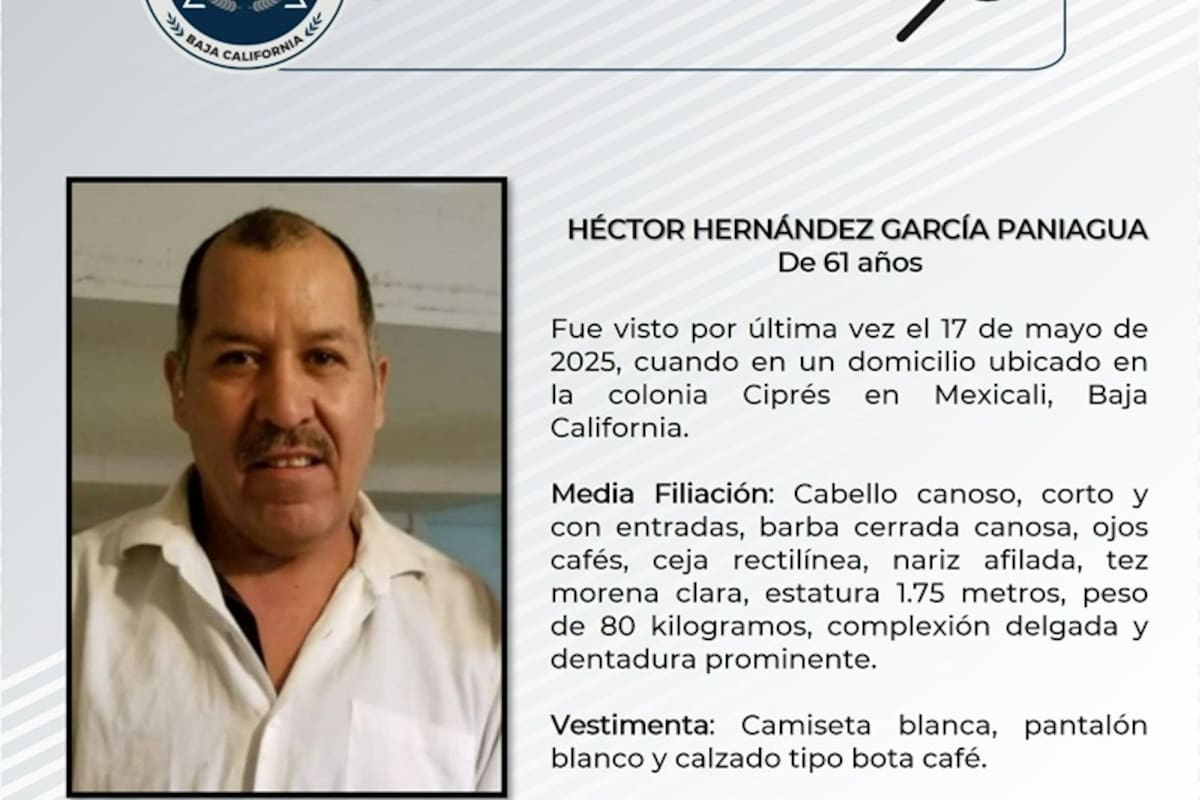 Familiares buscan a Héctor Hernández García Paniagua