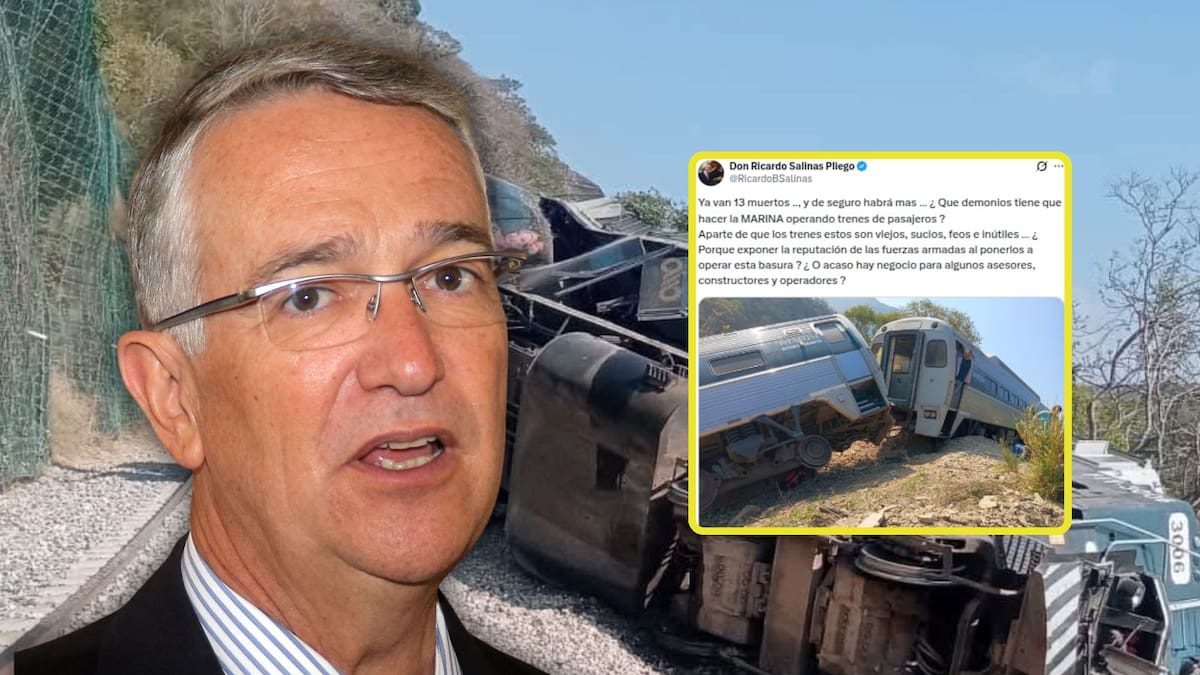 Ricardo Salinas Pliego acusa “corrupción” de los hijos de AMLO tras descarrilamiento del Tren Interoceánico en Oaxaca que dejó 13 muertos