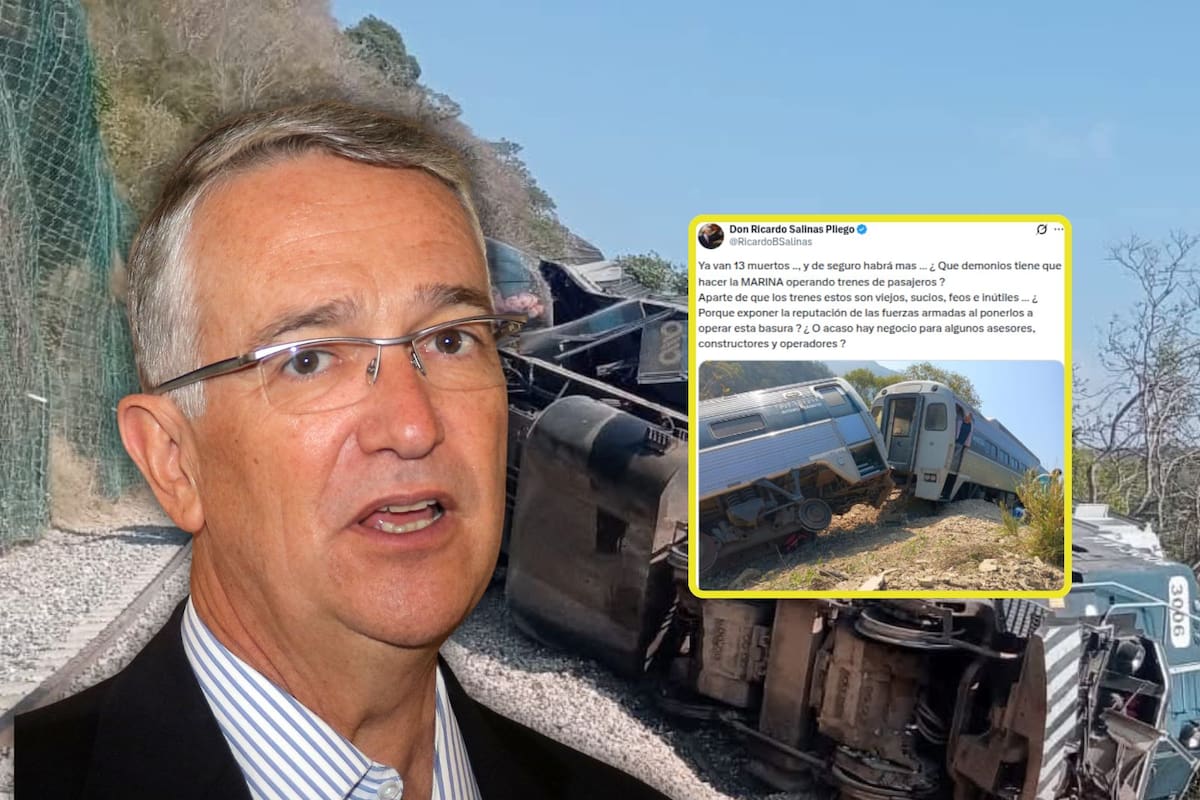 Ricardo Salinas Pliego acusa “corrupción” de los hijos de AMLO tras descarrilamiento del Tren Interoceánico en Oaxaca que dejó 13 muertos