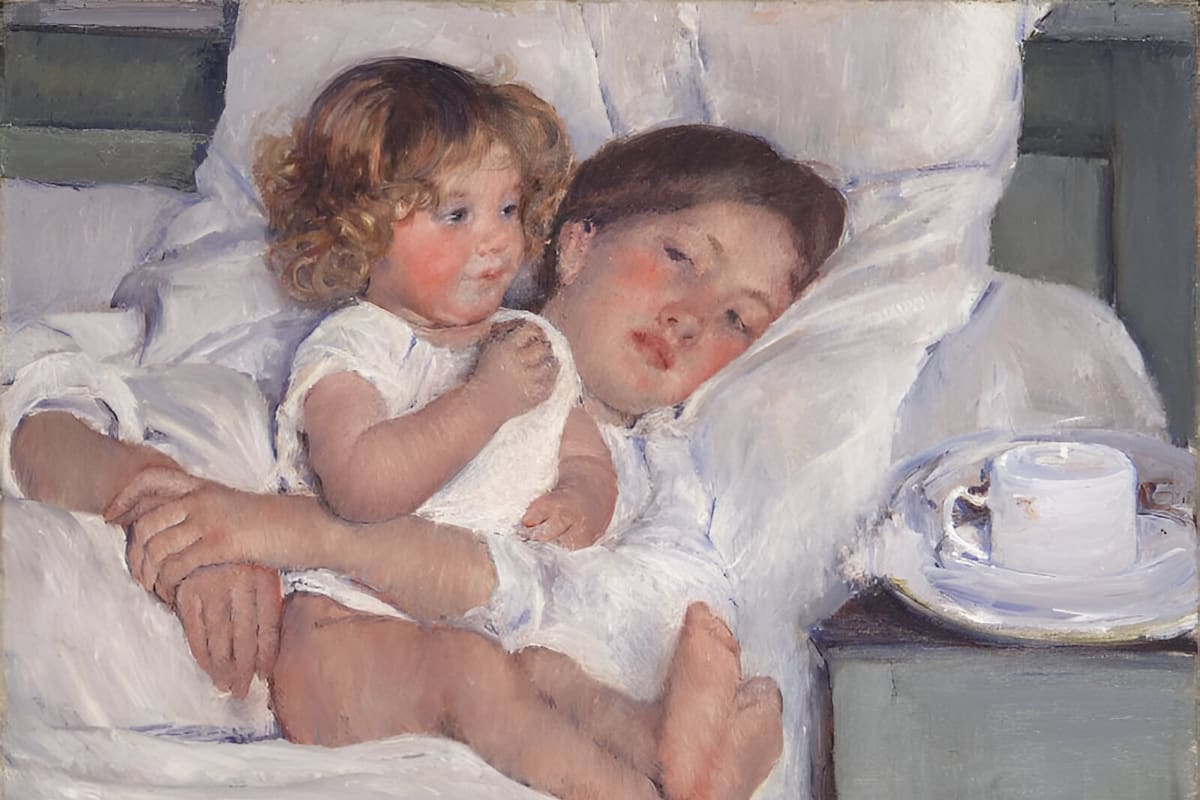 Desayuno en cama: Un retrato íntimo de la maternidad por Mary Cassatt
