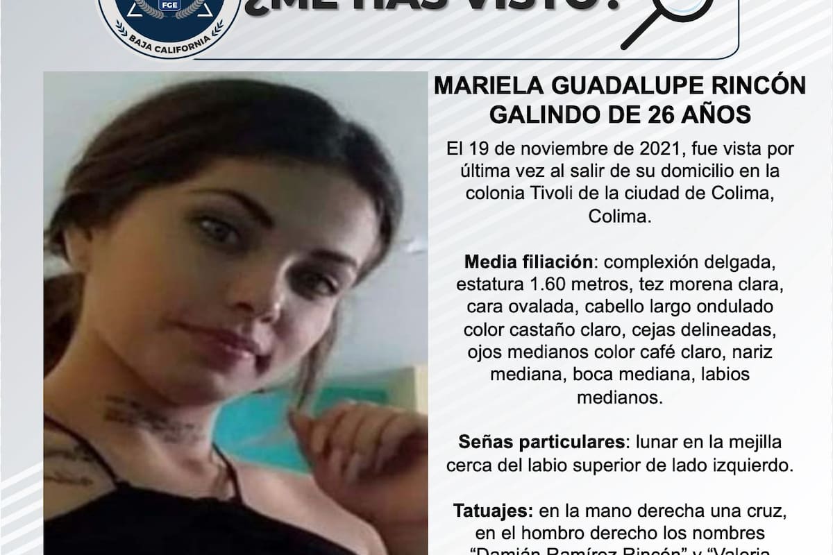 Se busca a Mariela Guadalupe Rincón Galindo de 26 años