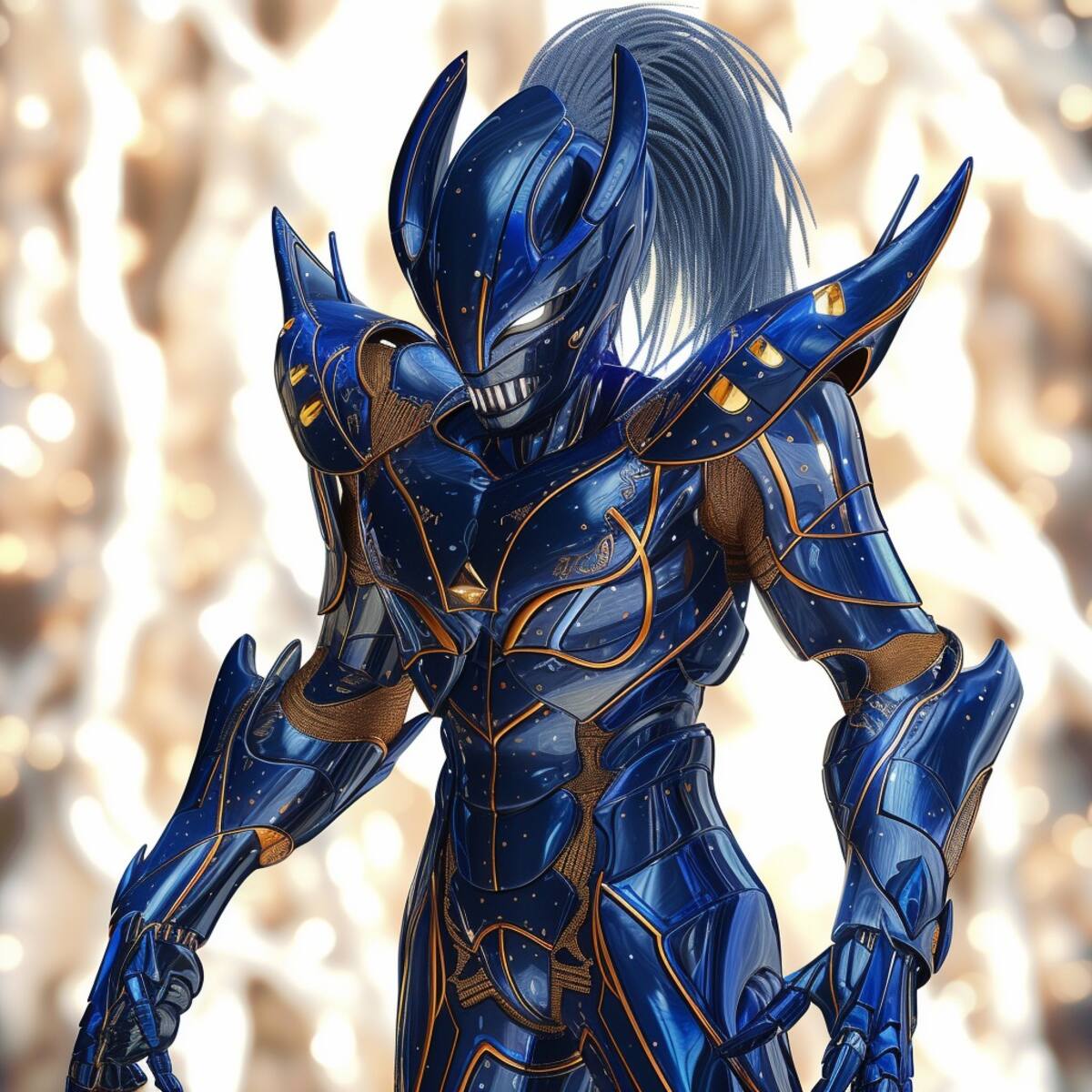 Descubre la versión aterradora de Fenrir: la inteligencia artificial añade una máscara que resalta su ferocidad en esta representación visual impactante.