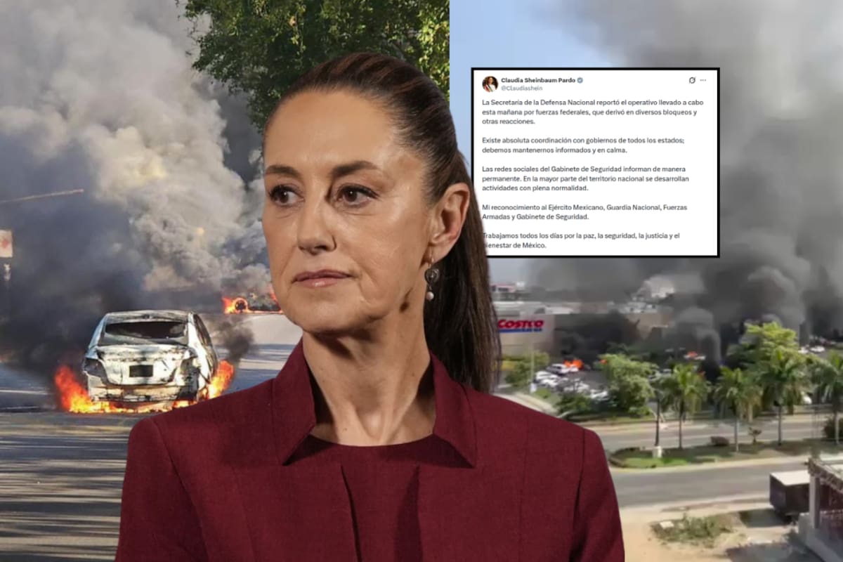 Claudia Sheinbaum se pronuncia tras operativo contra “El Mencho”; llama a mantener la calma ante bloqueos y asegura que en la mayor parte del país se desarrollan actividades con “plena normalidad”