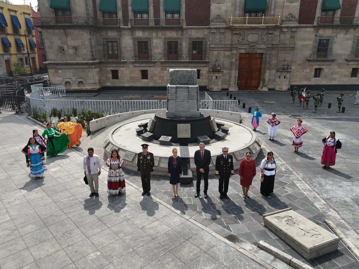 La presidenta constitucional de los Estados Unidos Mexicanos, la Doctora Claudia Sheinbaum Pardo en Siete Siglos de Legado de Grandeza de México-Tenochtitlán 1325-2025. | Foto: /Presidencia