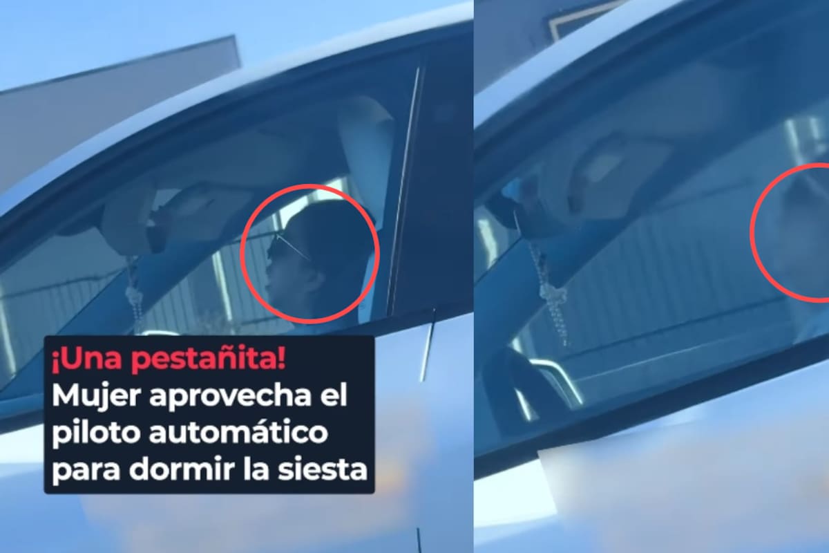 “Agusto la viejona” Graban a mujer dormida mientras su carro avanza a toda velocidad y el video se vuelve viral