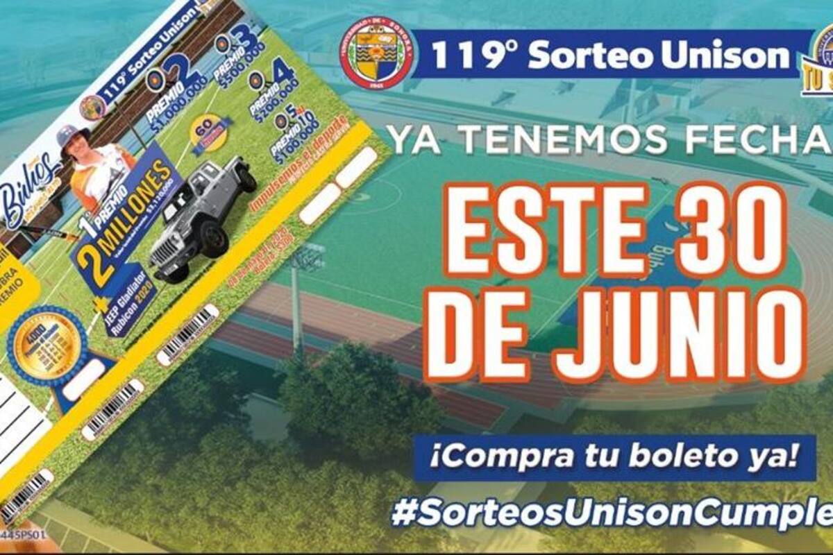 30 de junio, nueva fecha para el 119 Sorteo de la Unison