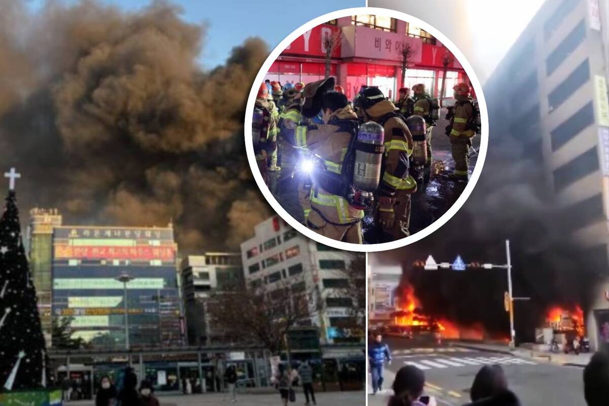 Otro incidente en Corea del Sur: Rescatan a 240 personas de mega-incendio en centro comercial