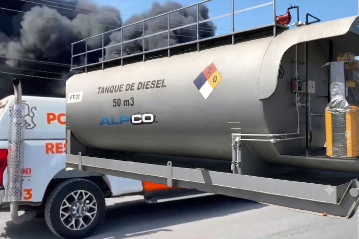 Incendio en contenedor de diésel provoca 3 lesionados y un desaparecido en Pesquería, Nuevo León