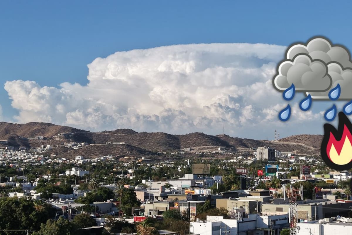 Sonora tendrá lluvias intensas el martes y muy fuertes miércoles y jueves; el pronóstico también mantiene calor extremo y vientos capaces de derribar árboles y anuncios publicitarios en zonas vulnerables