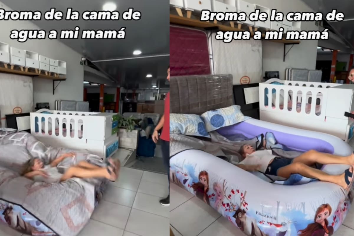 “Casi se ahoga”: Joven engaña a su madre con una cama de agua que en realidad era una alberca