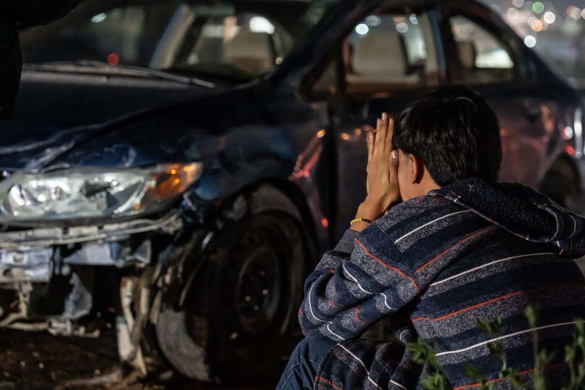 El incidente ocurrió alrededor de las 10:30 de la noche e involucró a un automóvil Honda azul y a un Chevrolet Impala blanco. Foto: Border Zoom