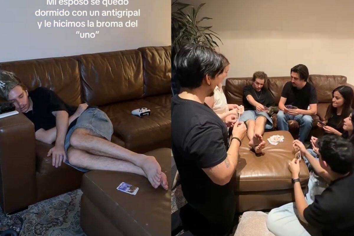 Tras quedarse dormido con un antigripal; le hicieron la broma del “Uno”