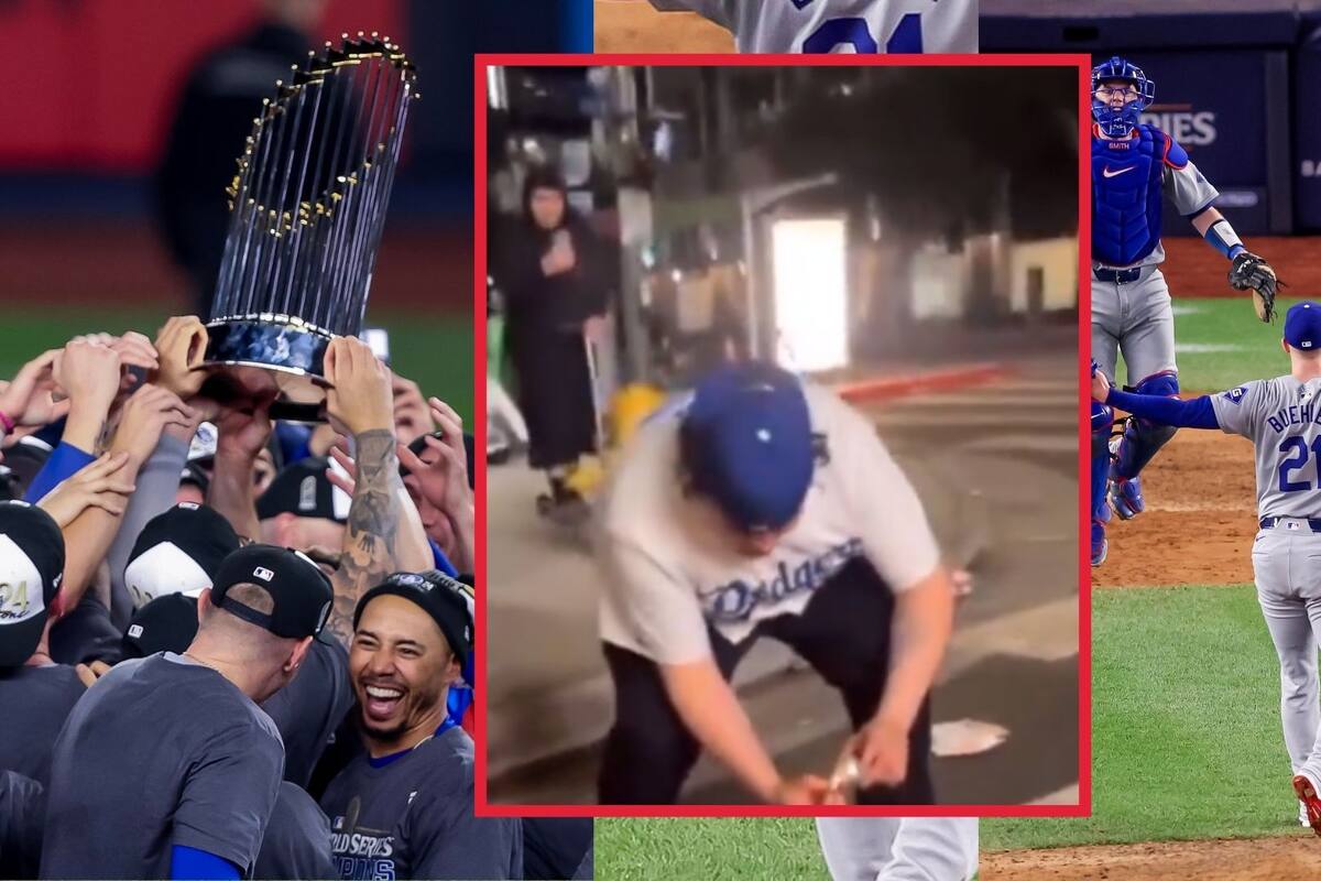 Fanático de los Dodgers sufre explosión en la mano al encender pirotecnia (IMÁGENES FUERTES)