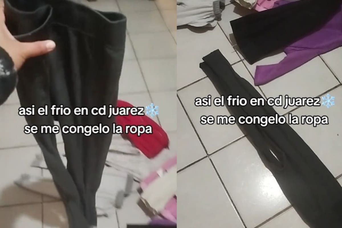 VIDEO: El frío extremo convierte ropa en “piedra” y se vuelve viral en TikTok