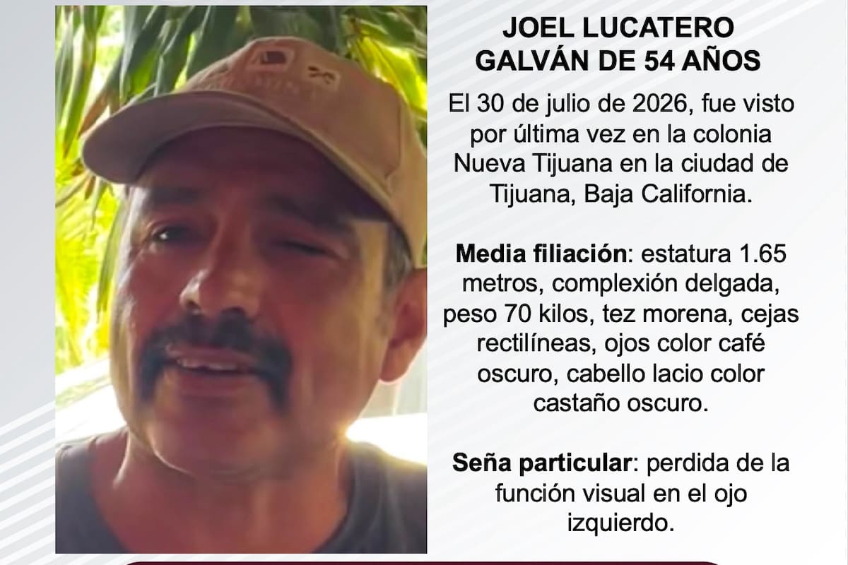 Se busca a Joel Lucatero Galván de 54 años
