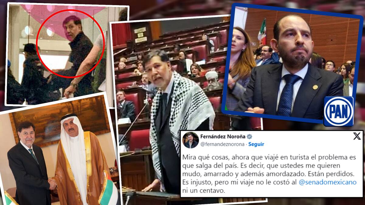 Fernández Noroña viaja a Roma para participar en cumbre y recibe críticas por “abandonar” al Senado; Marko Cortés reclama “hipocresía”, le impidió asistir a evento similar en Francia