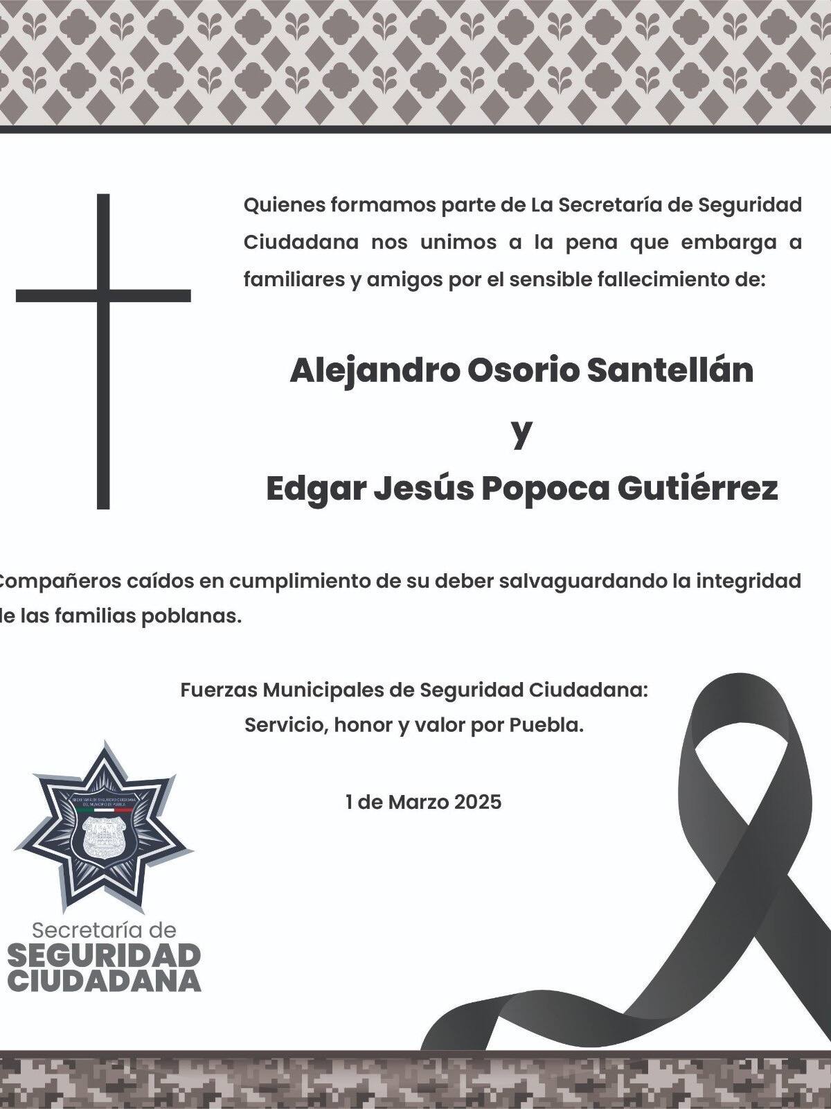 Crédito: SSC Puebla