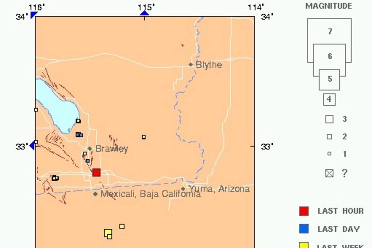 Sacude sismo a zona Noreste de Mexicali