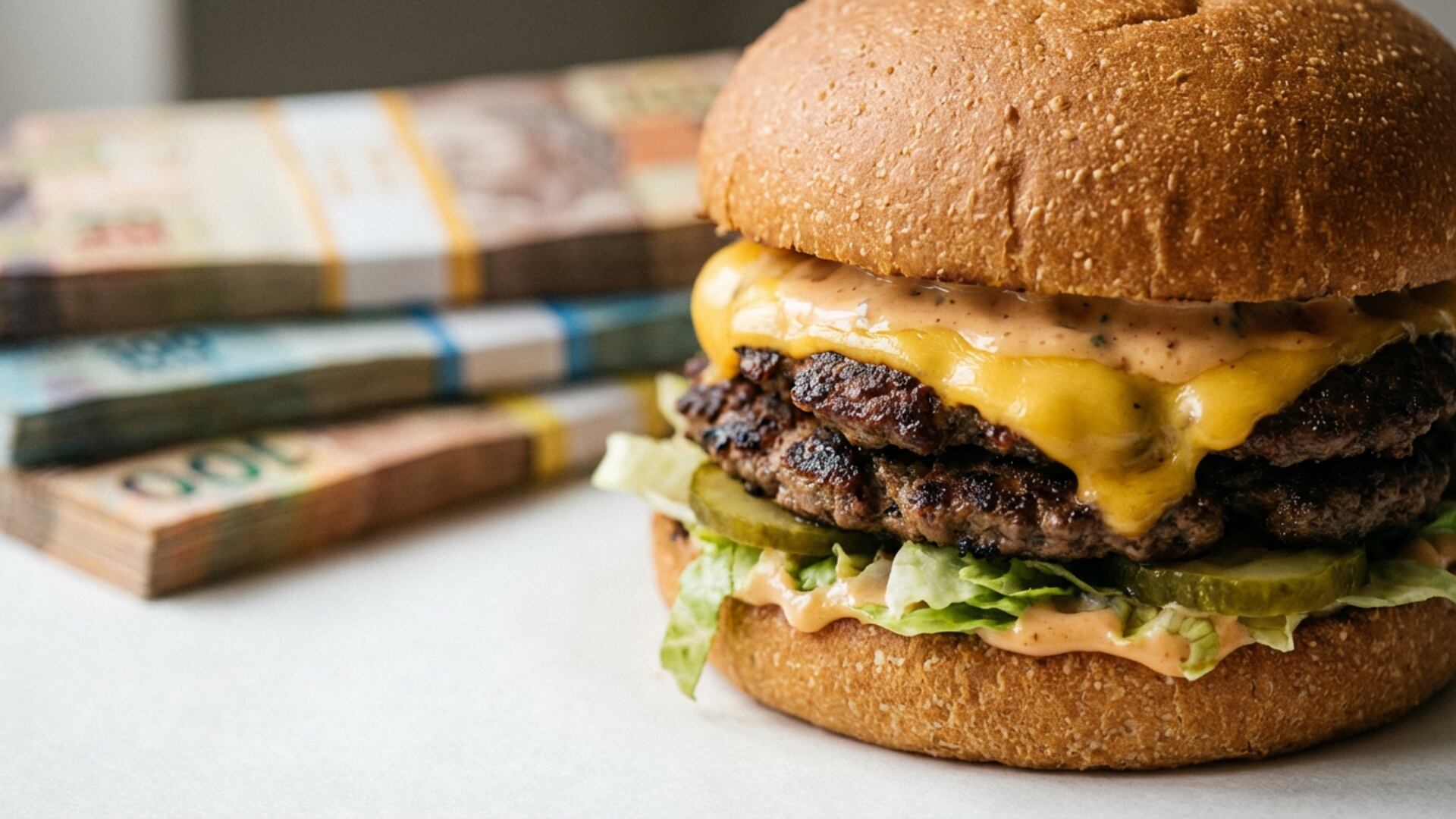 El Índice Big Mac compara el precio de una hamburguesa para estimar si una moneda está sobre o subvaluada frente al dólar. (Gemini)