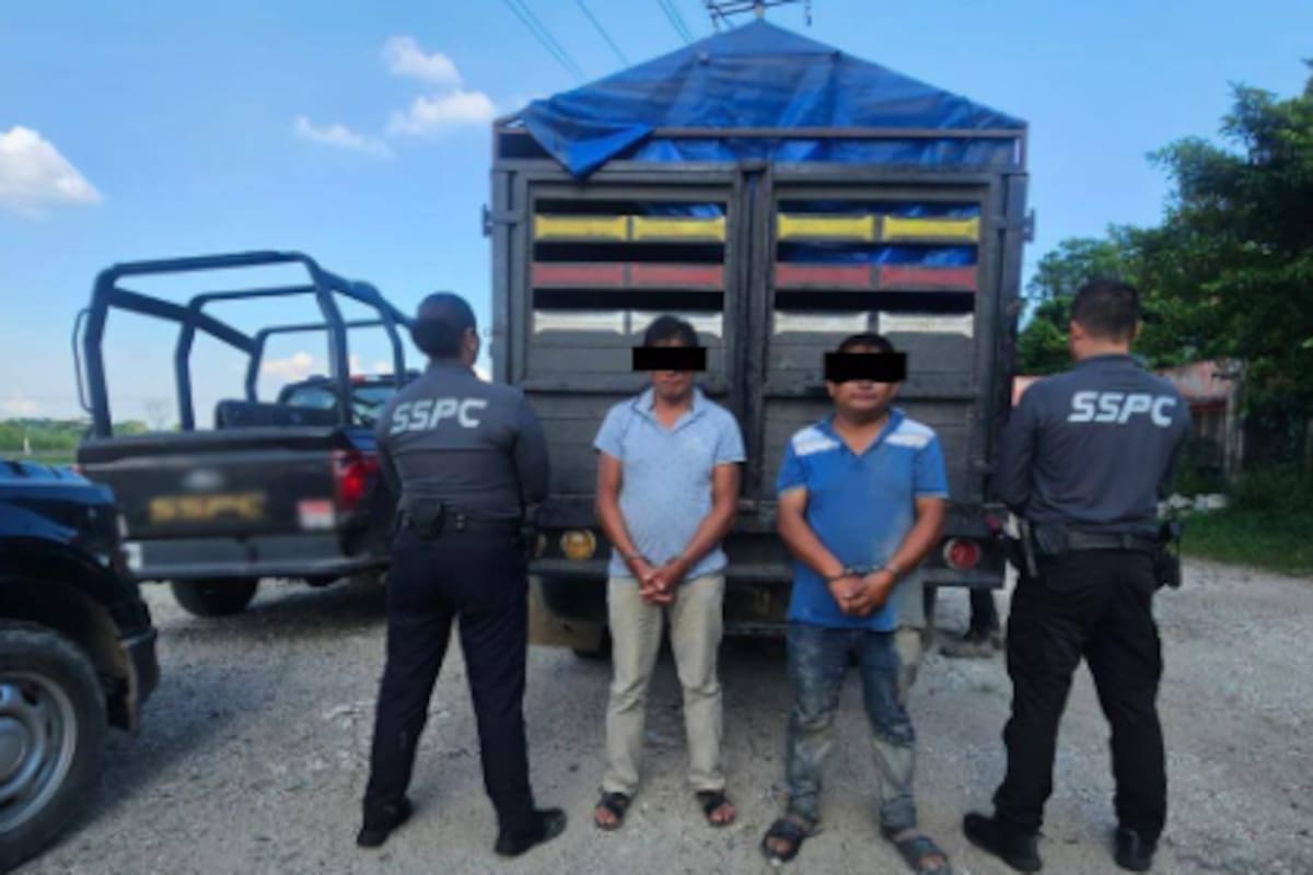Intervención en carretera: detienen a dos hombres con 300 kilos de marihuana en Tabasco