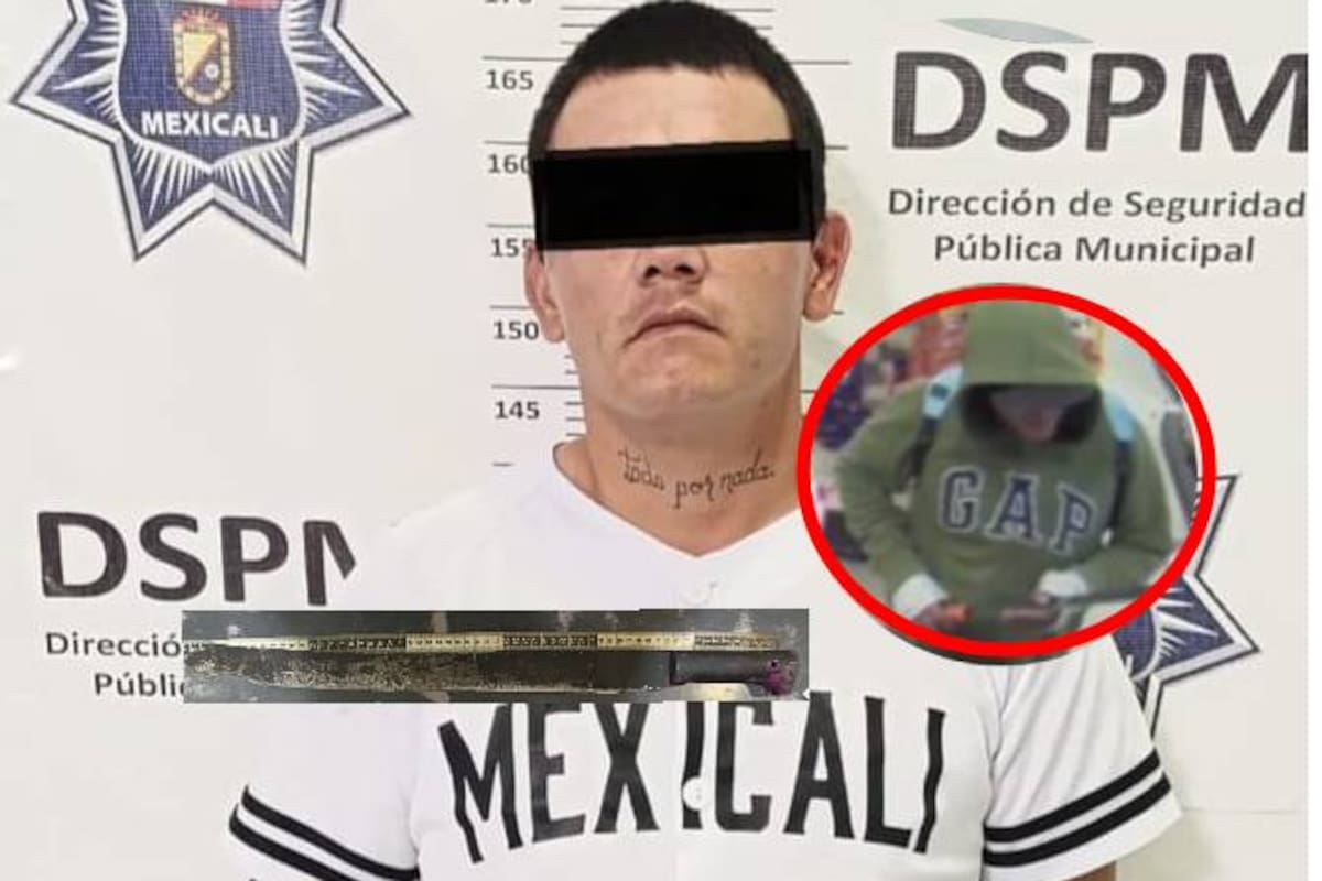 Caminaba con un machete y lo relacionan con asaltos a tienda