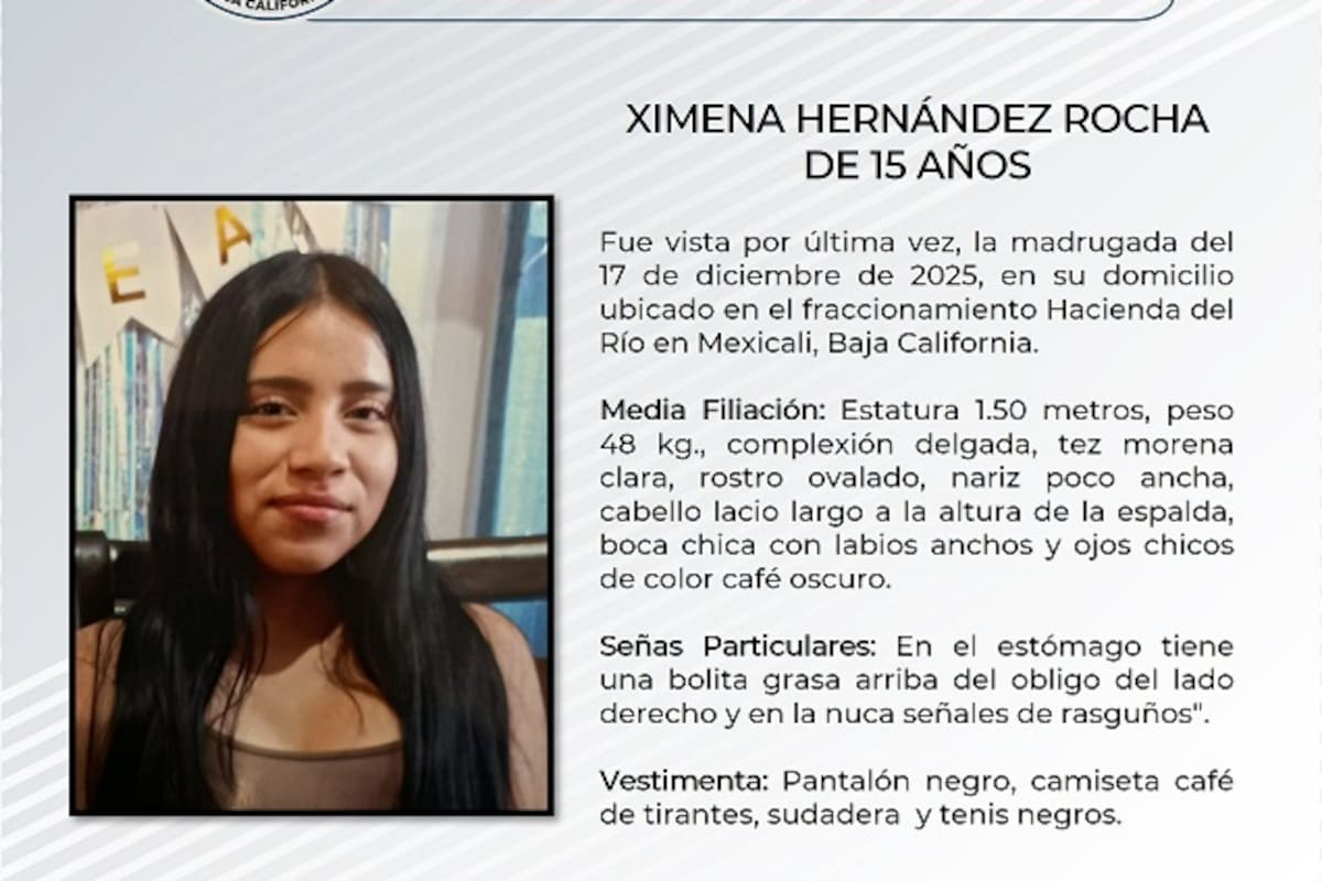 Familiares buscan a Ximena Hernández Rocha